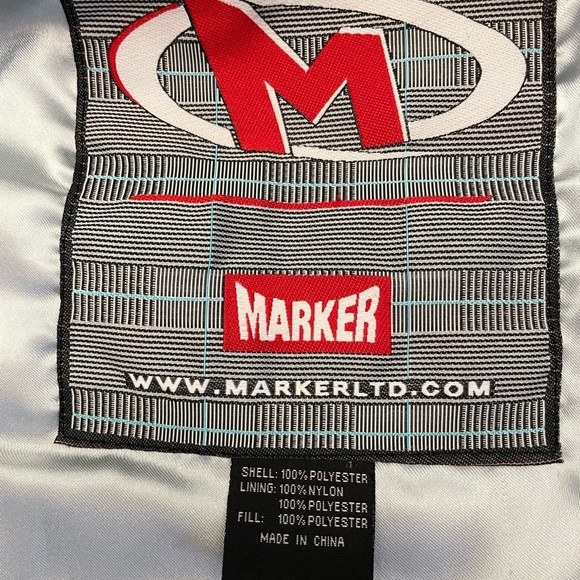 Marker Turquoise Red Floral Pattern Puffer Vest Size 8 - Picture 9 of 14